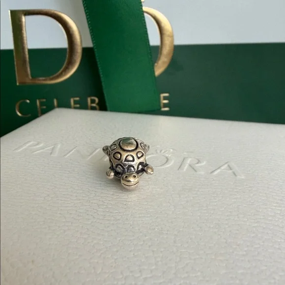 Pandora SILVER Turtle Charm VINTAGE RETIRED - Picture 3 of 3